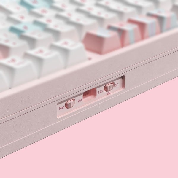 Bàn phím cơ không dây AKKO Piano Sweet 5075 V5 có công tắc giúp việc thao tác nhanh gọn hơn
