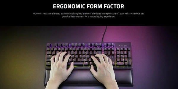 Thiết kế công thái học bảo vệ cổ tay của Razer Ergonomic Wrist Rest nShop