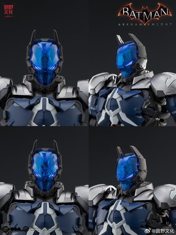 Head normal và head battle damaged của Model Kit Hemoxian Batman Arkham Knight 1/10