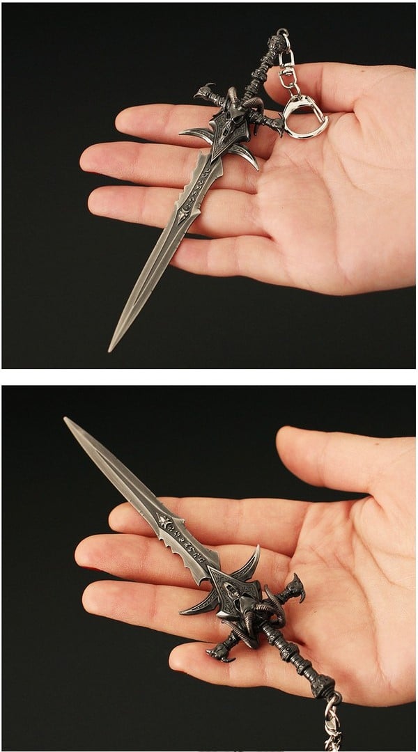 nShop bán Móc khóa kiếm Warcraft Frostmourne đánh dấu tránh thất lạc túi đeo chéo balo cặp sách chùm chìa khóa