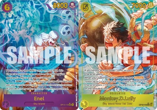 nShop bán Thẻ Bài OP15-EB04 Adventure On Kami's Island Booster Pack tiếng Anh Secret Rare Monkey D Luffy và Enel