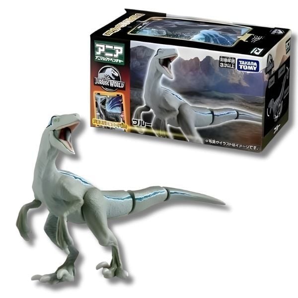Khủng long Blue ANIA Jurassic World cùng thẻ chiến đấu