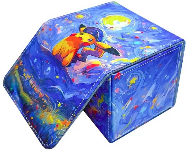 nShop bán Hộp Đựng Bài Pokemon TCG Da PU Cao Cấp Starry Pikachu làm quà tặng có tính nghệ thuật cao đa dụng