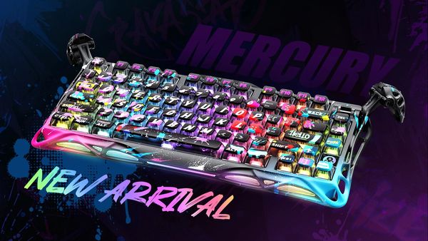 Bên trong hộp bàn phím cơ GravaStar Mercury V75 Pro 75% Magnetic Switch Neon Graffiti bán ở nShop có gì