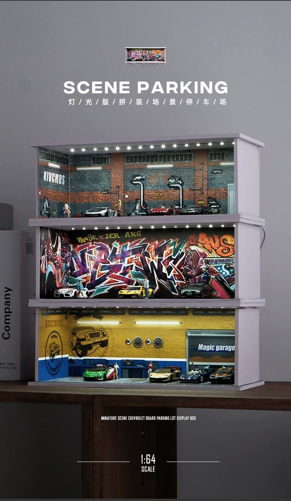 nShop bán Sa bàn Diorama tỉ lệ 1:64 Gara nhiều bối cảnh SCJ384 Shou Cang Jia làm quà tặng fan mô hình Hot Wheels