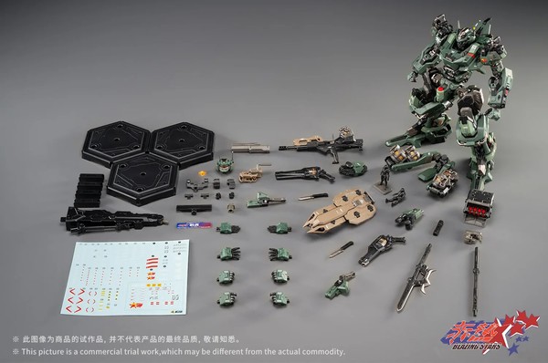 Thành phần trang bị vũ khí của Model Kit Motor Nuclear MNP-CR02A Ji Hu Halberd Tiger II