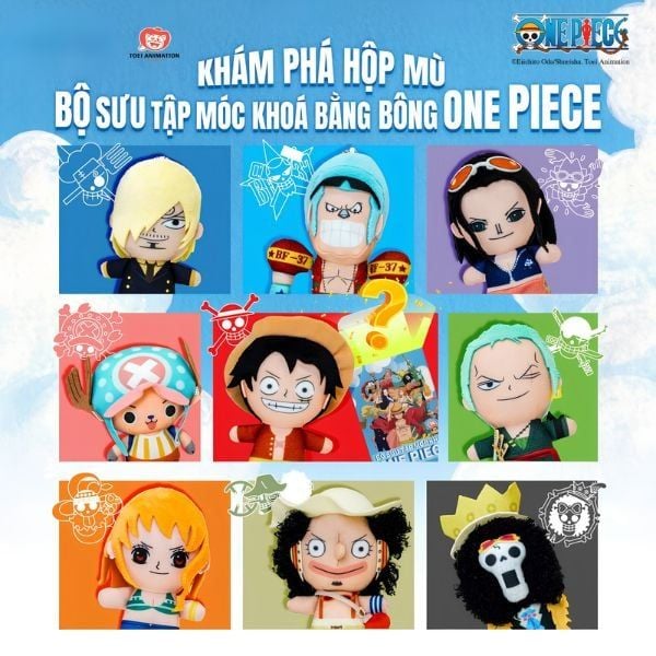 Blind box Móc khóa nhồi bông One Piece - phù hợp sưu tầm