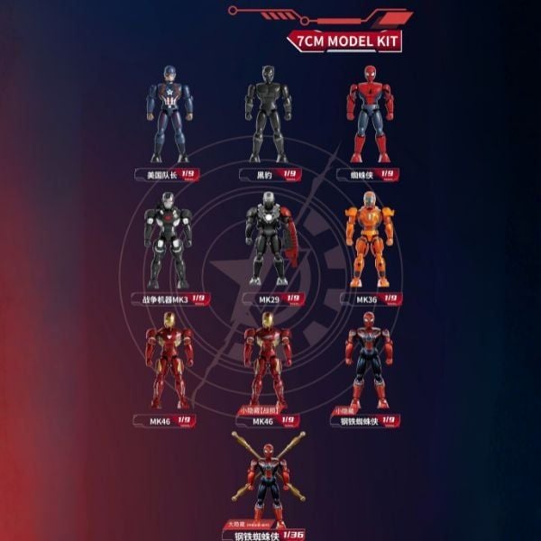 Mô hình Marvel Infinity Saga Series Blind Box Vol.01 - ZD Toys ZC64 - phù hợp sưu tầm