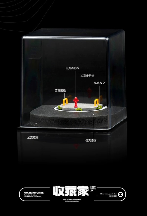 nShop bán Tiểu cảnh Diorama 1:64 Góc đường tròn SCJ82018 Shou Cang Jia làm quà tặng fan xe Tomica Hot Wheels