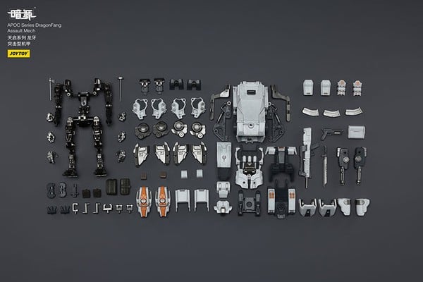 Mô hình JOY TOY JT03530 APOC Series DragonFang Assault Mech có thể tháo giáp và thay đổi phụ kiện