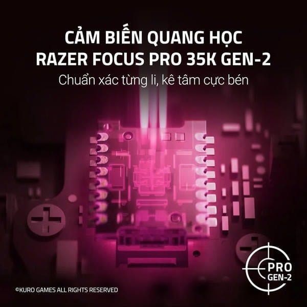Cảm biến Focus Pro 35K Gen 2 trên chuột Razer WuWa nShop