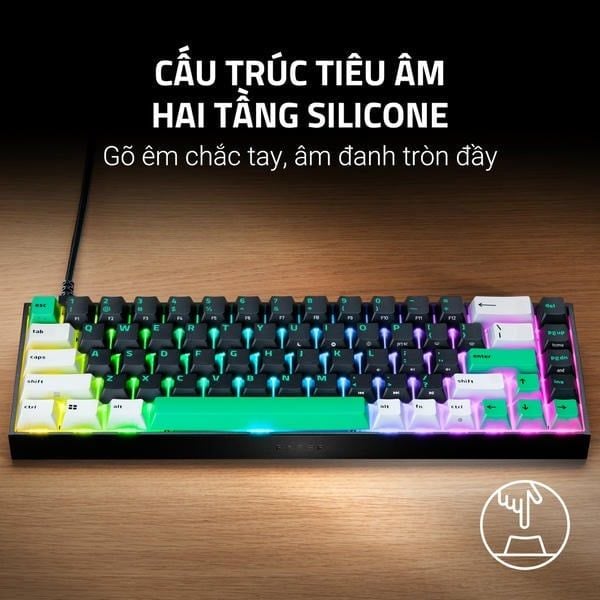 Cấu trúc tiêu âm hai tầng silicone của Razer Reclusa X Mini nShop