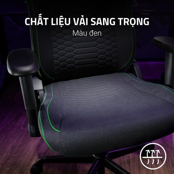Chất liệu vải dệt sang trọng êm ái ghế Razer Iskur V2 X nShop