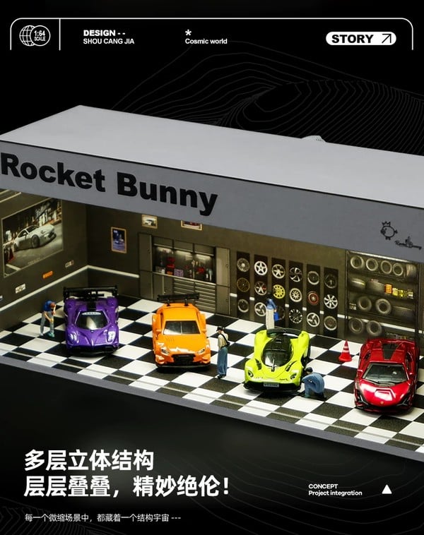 nShop bán Diorama 1:64 Nhà xưởng SCJ82026 chính hãng Shou Cang Jia làm quà tặng người sưu tầm xe diecast
