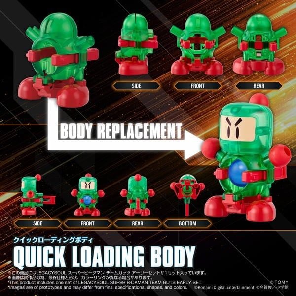 Chi tiết phụ kiện Quick Loading Body mô hình Super B-Daman Team Guts Early chính hãng nShop