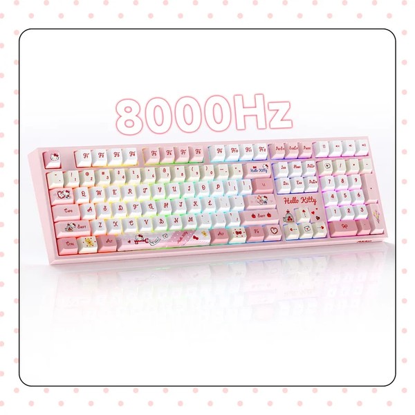 Bàn phím cơ không dây AKKO Hello Kitty 5108 V5 Piano Pro có polling rate 8000Hz