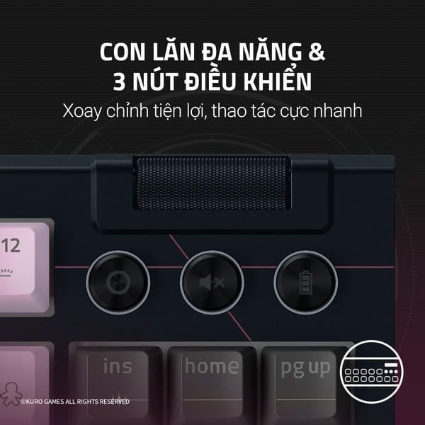 Con lăn đa năng trên bàn phím Razer BlackWidow V4 TKL nShop