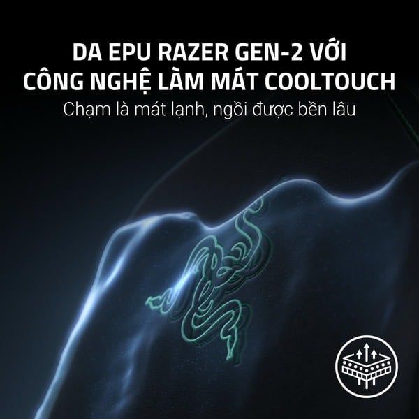Công nghệ làm mát CoolTouch trên ghế Razer Iskur V2 NewGen