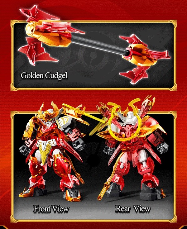 Chi tiết mẫu secret Sun Wukong trong Sembo Block 900043 Hộp Mù Honor of Kings Mecha Robot