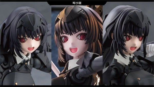 biểu cảm đang la hét của model kit Megalomaria Maria Kagaribi Dress Code - Kotobukiya CX017