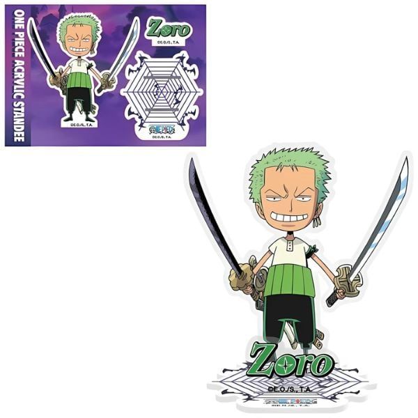 Mô Hình Standee Acrylic Chibi One Piece - Zoro hình ảnh sắc nét