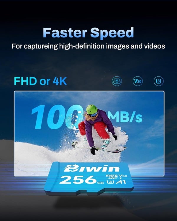 nShop bán thẻ nhớ MicroSD Biwin 256GB MS100 cho Nintendo Switch tốc độ đọc và chép dữ liệu nhanh