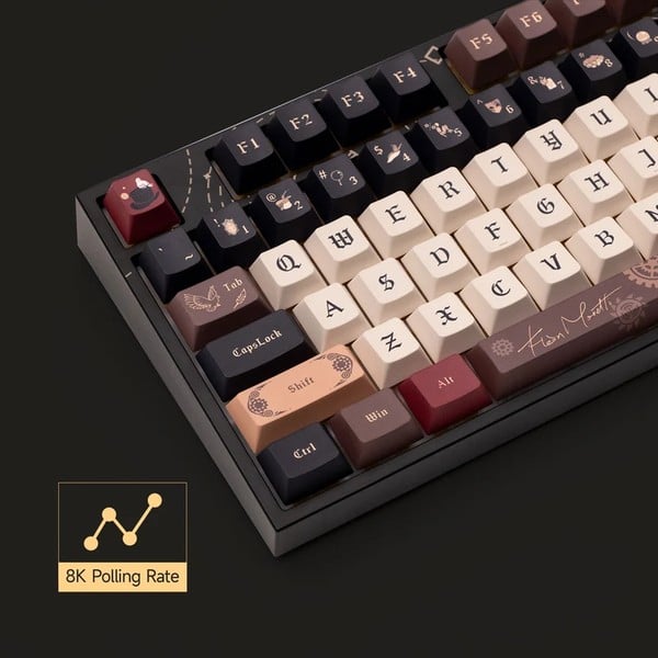 Bàn phím cơ không dây AKKO Lord of Mysteries 5108 V5 Creamy Yellow U1 có polling rate 8K