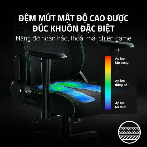 Đệm mút đúc mật độ cao của ghế Razer Iskur V2 X nShop