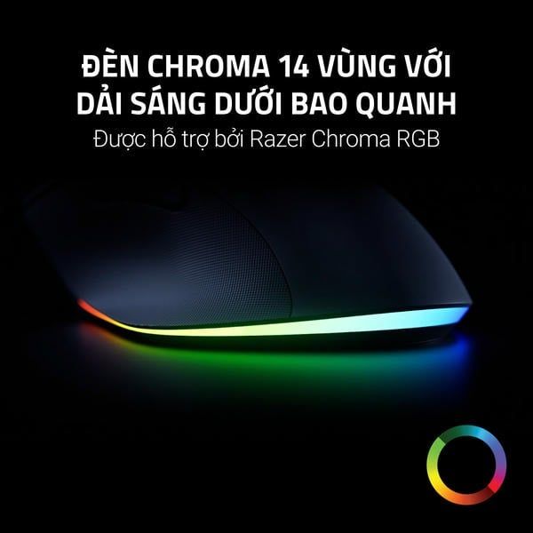 Đèn Chroma 14 vùng bao quanh chuột Razer Pro Click V2 nShop