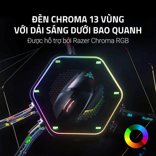 Hệ thống đèn Razer Chroma RGB 13 vùng với dải sáng dưới bao quanh