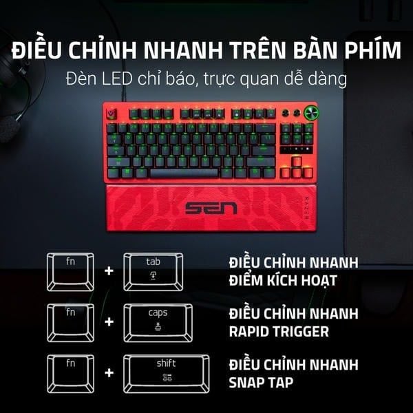 Điều chỉnh nhanh trên bàn phím Huntsman V3 Pro TKL Sentinels nShop