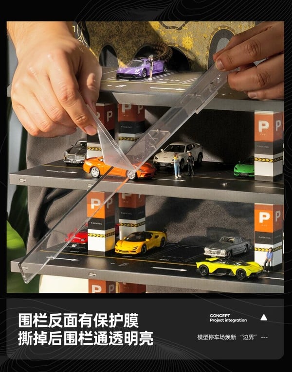 nShop bán Diorama 1:64 Bãi đỗ xe lộ thiên 4 tầng cỡ lớn SCJ143 tiểu cảnh giá rẻ trưng được nhiều mẫu xe cùng lúc