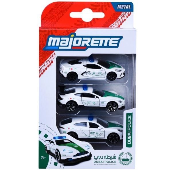 Xe Mô Hình MAJORETTE Dubai Police 3 Pieces Set - sản phẩm chính hãng