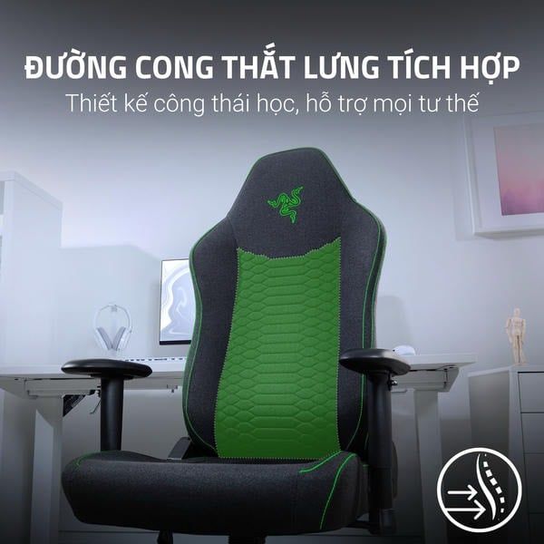 Đường cong thắt lưng tích hợp ghế Razer Iskur V2 X nShop
