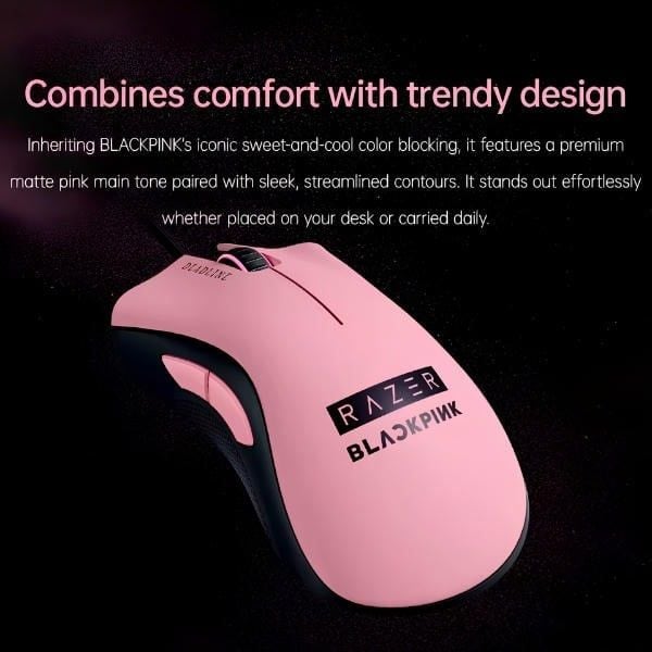 Thiết kế công thái học thời thượng của chuột Razer DeathAdder BLACKPINK nShop