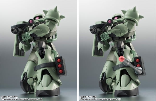 MS-06 Zaku Ver A.N.I.M.E. - Robot Spirits Side MS Bandai có hiệu ứng bắn pháo bắp chân 3 nòng