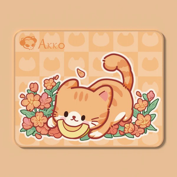 nShop bán Bàn di chuột AKKO Cat Theme Mousepad giá tốt chất lượng cao lót chuột mèo cam nghịch vỏ cam cute