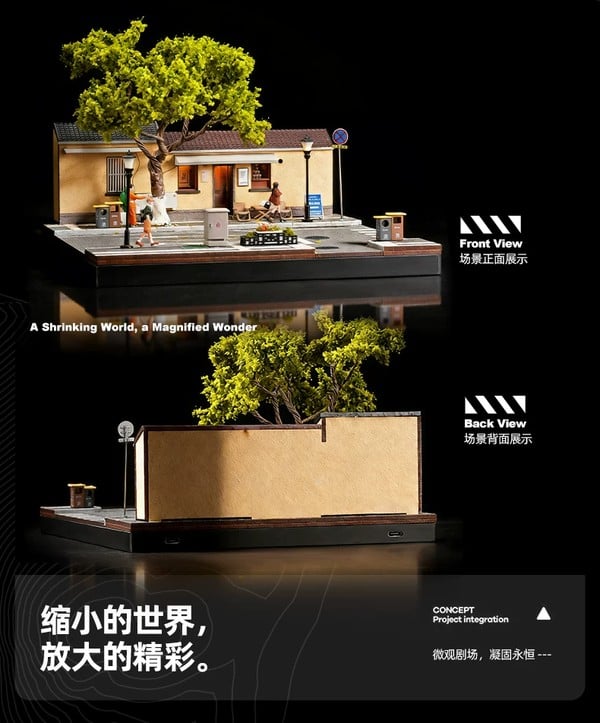 nShop bán Diorama 1:64 Cà phê nghệ thuật đường Nam Kinh SCJ82052-A làm quà tặng fan sưu tầm xe Tomica