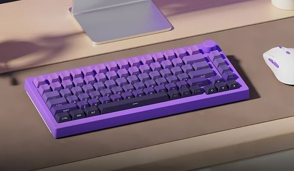 Bộ Keycap bàn phím cơ Veekos Purple Gradient PBT Double-Shot / Cherry profile / 135 nút ký phát sáng ở hông phím
