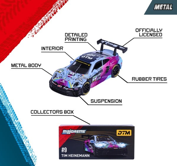 các đặc điểm của xe trong series Xe Mô Hình MAJORETTE Motorsport DTM Deluxe Cars
