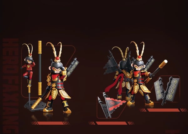 nShop bán mô hình Blokees Herospire Ver28 Sun Wukong 2.0 Mythical Aspect 85046 tặng fan Tây Du Ký