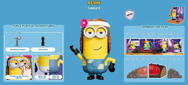 nShop bán mô hình lắp ráp Blokees preCOOL Minions 07 Kevin Singer 74853 bản quyền chính hãng chất lượng cao