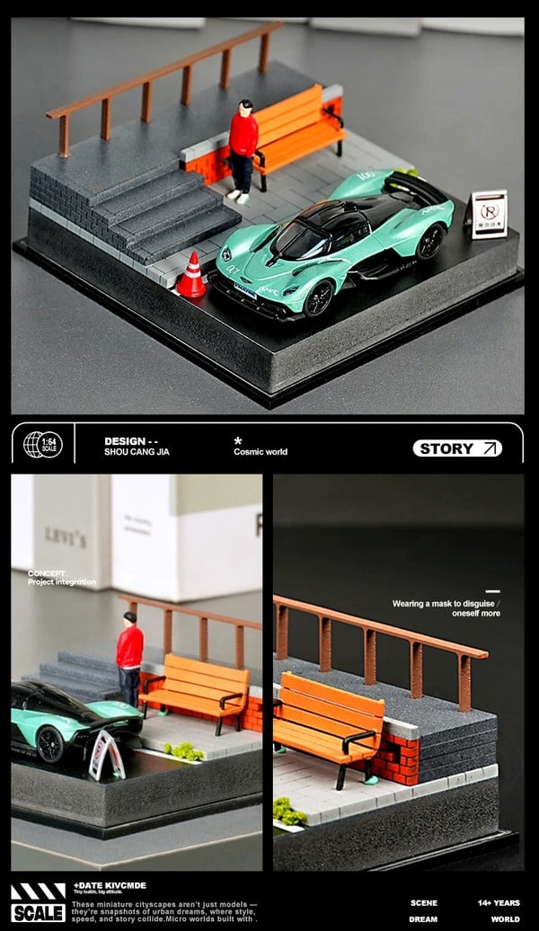 nShop bán Diorama 1:64 Cầu thang công viên SCJ82019 Shou Cang Jia trang trí sa bàn tiểu cảnh dự án bất động sản