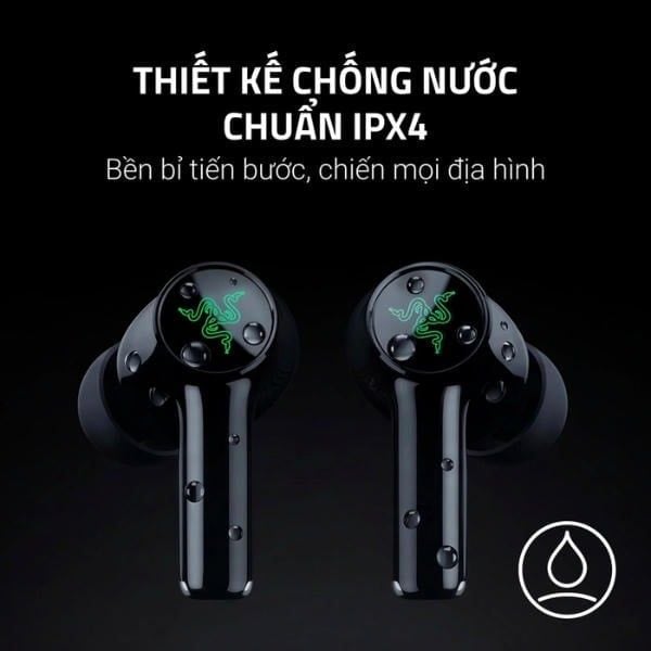 Chống nước IPX4 tai nghe Razer Hammerhead V3 X HyperSpeed chính hãng nShop