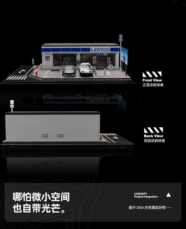nShop bán Diorama 1:64 Cửa hàng tiện lợi Lawson cỡ lớn SCJ82045-A trang trí nhà, cửa hàng, quán cà phê