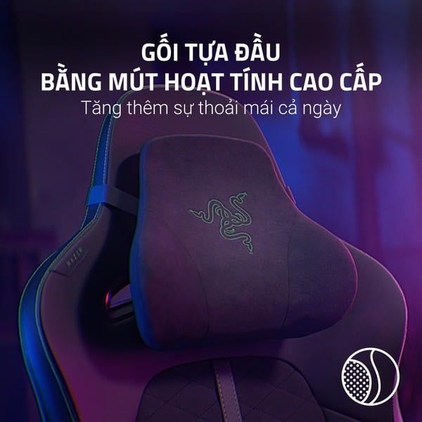 Gối tựa đầu mút hoạt tính cao cấp của ghế Razer Enki nShop