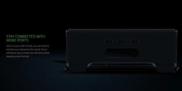 Tính năng mở rộng với 3 cổng USB 3.0 trên giá đỡ Razer Stand Chroma nShop