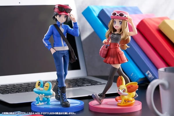 nShop bán Pokemon Calem With Froakie 1/8 Scale Figure ARTFX J Statue - Kotobukiya trang trí tủ mô hình bàn học