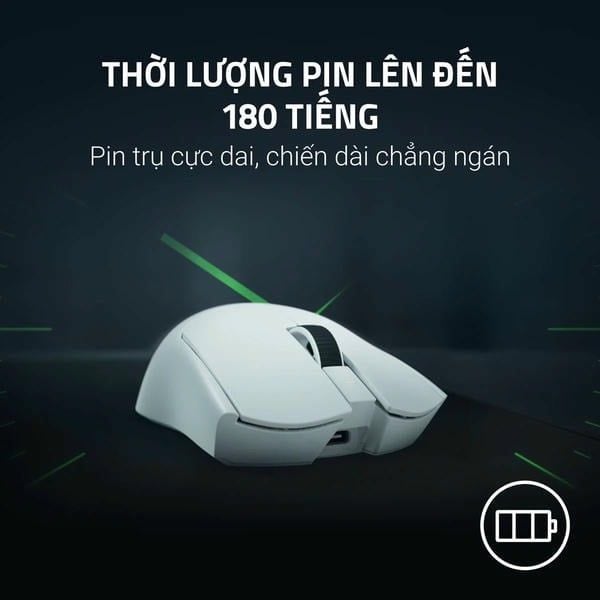 Thời lượng pin lên đến 180 giờ cho trải nghiệm chiến game dài lâu nShop