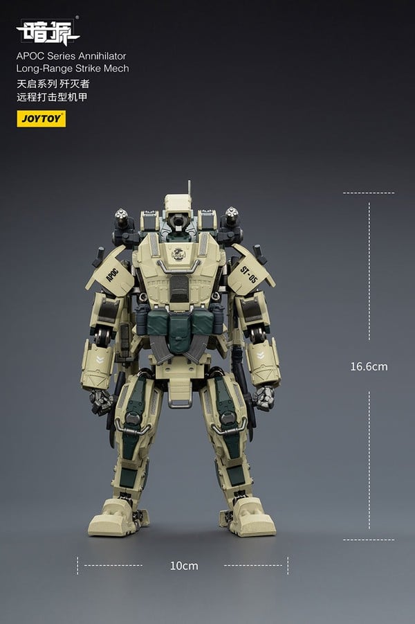 kích thước mô hình JOY TOY APOC Series Annihilator Long-Range Strike Mech